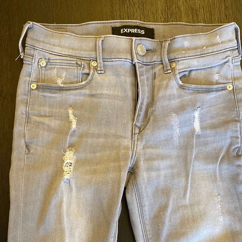 Express ankle legging mid rise petite. Size 2P color grey